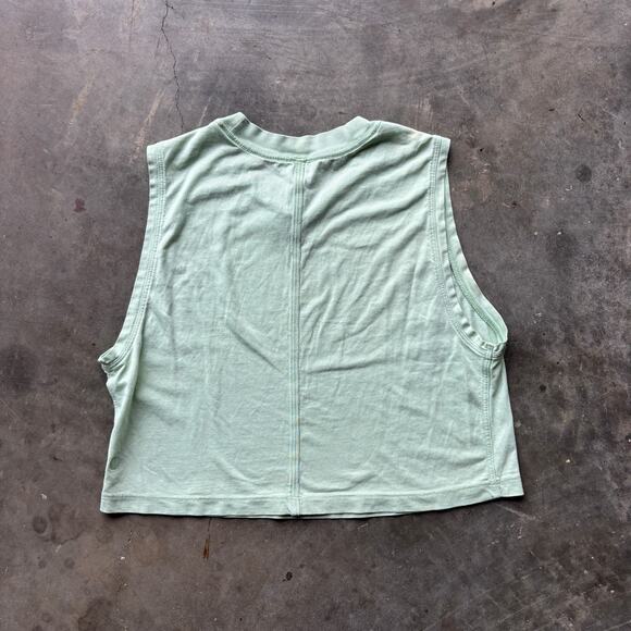 Lululemon All Yours Crop Tank Top Women's 2 Light Green Pima Sleeveless Athletic - Picture 5 of 9
